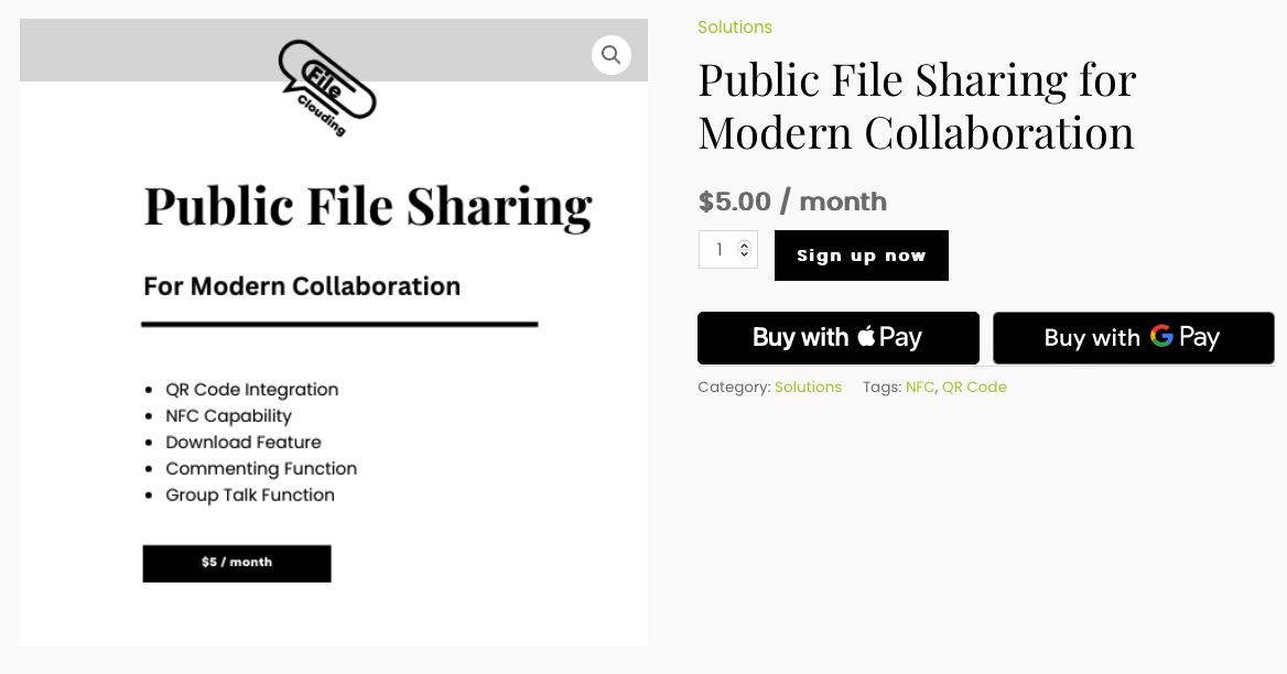 Public File Sharing subscription